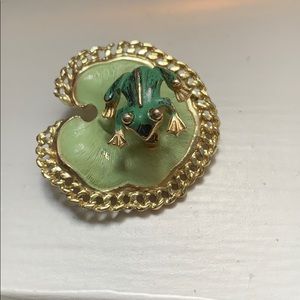 Antique frog pin